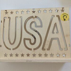 NWT 'USA' DIY LED Sign 4th of July Independence Stars Michael's Holiday Crafts